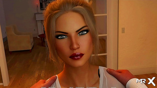 Passionate Encounter with Busty 3D Babe in Steamy RPG Game Moment