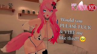 Catgirl Bound Pleasured in Steamy New Year Fantasy Fuck Fest
