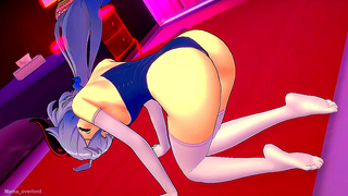 Ganyus Sensual Swimwear Tease – Steamy 3D Encounter in Teyvat
