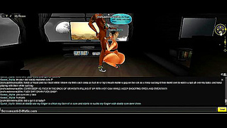 Head Banging Pleasure in Stylized 3D Hentai Bedroom Scene