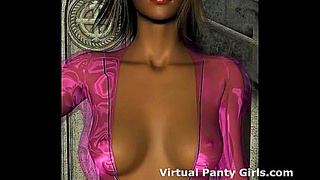 Voluptuous Virtual Striper Teases Crowd Before Steamy Blowjob in 3D Hentai Show