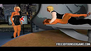 Blonde Hunk Takes Control in Wild 3D Hentai Blowjob Fuck Fest