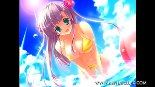 Ecchi Beauty Tempts Lover with Sensual Dance Bold Strips