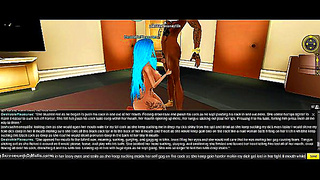 IMVU Babe Takes Double Penetration After Hot Blowjob in Hotel