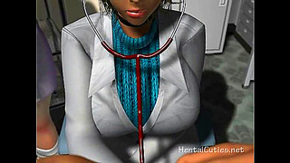 Curvy Nurse Duo Pleasure Patient with Busty Blowjob Action in Hentai Ward