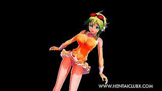 Gumi Delivers Steamy Ecchi Pleasures in Sensual Anime MMD Fantasy