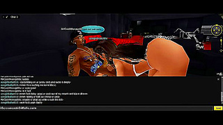 Anime chick ravaged in steamy 3D IMVU love session