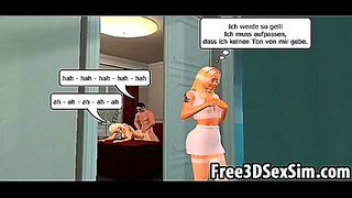 Blonde Beauty Takes It Rough in Wild 3D Animated Encounter