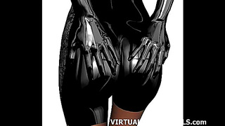 Sci-Fi Vixen Tempts Hero in Tight Suit with Hot Oral Pleasure – 3D Lust