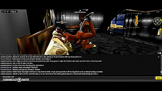 Celestial Golden Chamber: 3D Anime Lovers Lost in Ecstasy Sensual Play