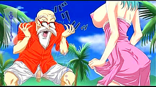 Bulma Tempts Master Roshi in Steamy Dragon Ball Encounter