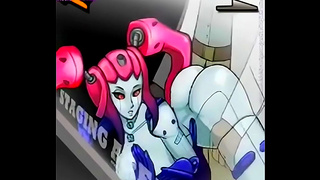 Pink-Haired Android Pleasures Her Lover in Hot Hentai Encounter