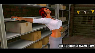 Two Hot 3D Babes Share Steamy Threesome Action in Garage Fantasy