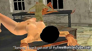 Bold Short-Haired Beauty Pleasures Undead Lover in Wild Hentai Encounter