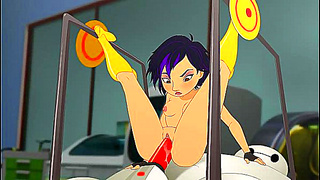 Honey Lemon Takes Hiros Huge Cock for Mind-Blowing Pleasure in Lab
