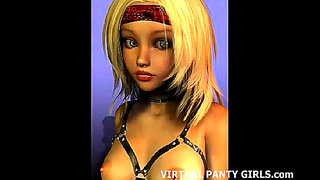 Pink-Pantied Cutie Takes It Hard in Steamy 3D Hentai Strip Showdown