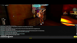 Anime Babe Tempts Lover in Steamy IMVU Bedroom Encounter