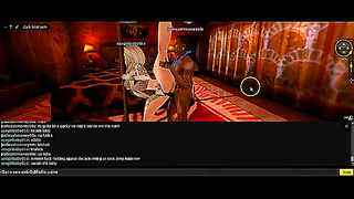 Gold-Eyed 3D Anime Beauty Tempts Lover in Steamy IMVU Encounter