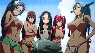 Blush-Filled Encounter: Samurai Beauty Surrenders in Hyakka Ryoran Heat