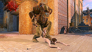 Tiny Hentai Girl Takes Monster Cock Facefuck from Fallout Beast