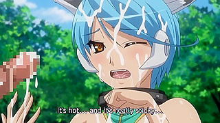 Furry DogGirl Takes Huge Cock Deep Throat in Steamy Hentai Action