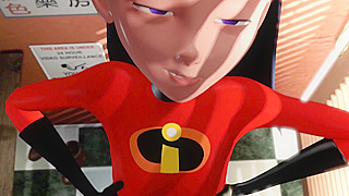 Elastigirl Shares Steamy Futanari Moment with Violet in Private Changing Room Encounter