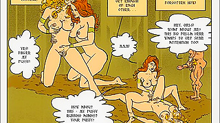 Fiery Redhead Sultry Blonde Embrace Desire in Steamy Lesbian Encounter