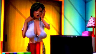 Busty Animation Vixen Tempts Nerdy Guy into Steamy Oral Encounter