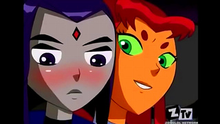 Starfire and Raven Ignite Forbidden Desires in Steamy Hentai Encounter