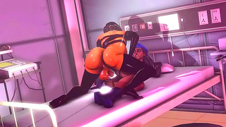 Phara Dominates Ana in Hot 3D Shemale Interracial Fuckfest