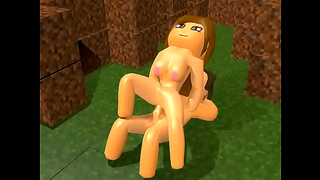 Minecraft Brunette Gets Wild in Steamy 3D Hentai Action