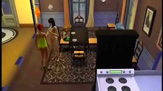 Sizzling Sim Girls Lesbian Romance in Steamy Animated Encounter