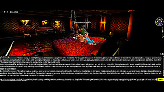 Triple Pleasure in Purple: 3D Anime Babe Dominates in IMVU-Style Fantasy
