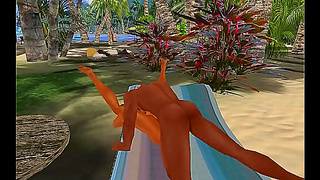 Anime Beauty Teases with Buttplug Sensual Moves in Steamy 3D Fantasy