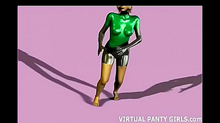 Cyber Bunny Girl Tempts Gamer with Busty Curves in Virtual Reality Lust Frenzy