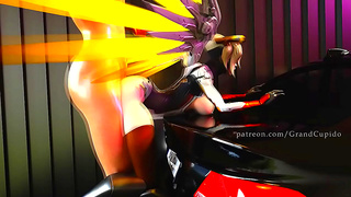 Mercys Huge Curves Take Hardcore VR Action in Public Car Fantasy