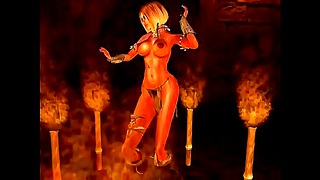 Seductive Naked 3D Amazon Bends Grooves to Hard Rock Beats