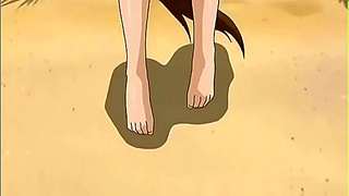 Sultry Anime Vixens Take Rough Beach Sex with Wild Wet Pussy Scenes