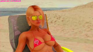 Futanari Duo Share Hot Oral Pleasure on Sunny Beach – 3D Hentai Delight
