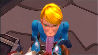 Samus Delivers Steamy Oral with Sensual Sounds in Hentai Fantasy