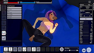 Maid Pleasure Overload: Double Teasing Hot Action Under Moonlight