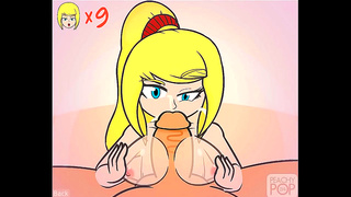 Samus Seduces Titan in Steamy Zero Suit Blow job Encounter – Super Smash Sin