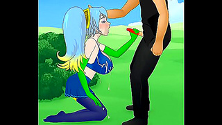 Sona Seduces Gamer with Busty Curves in Steamy LoL Hentai Fantasy