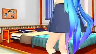 Alluring 3D Hentai Beauty Seduces With Teasing Strip Sensual Self-Pleasure