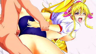 Busty Anime Babe Teases with Juicy Curves in Steamy Solo Play