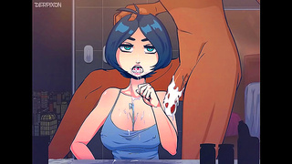 Time Freezes as 3D Anime Beast Claims Him in Fiery Blowjob Encounter