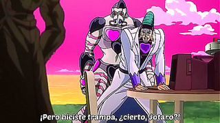 Jojos Epic Battle Under Egyptian Sun – Raw Power Unleashed in Anime