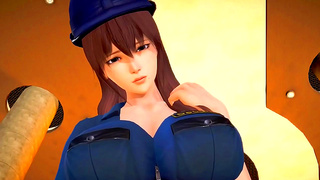 Cop Craves Cock: Busty Officer Rides Reluctant Lover to Climax in 3D Hentai