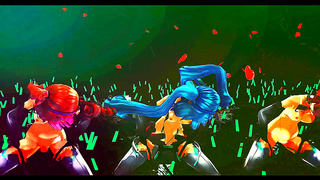 Seductive Naked Dancers Enchant in Vibrant MMD Anime Fantasia