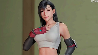 Tifa Takes Charge Riding Big Cock in Hot FFVII Hentai Action